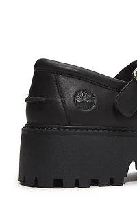 Timberland Women's Black Stone Street Buckle Mary Jane Shoes