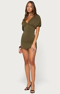Edikted Heloise Puff Sleeve Mini Dress