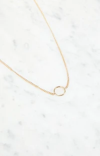 John Galt Circle Charm Necklace