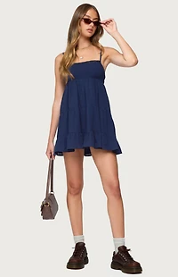 Edikted Calley Scrunchy Tiered Mini Dress