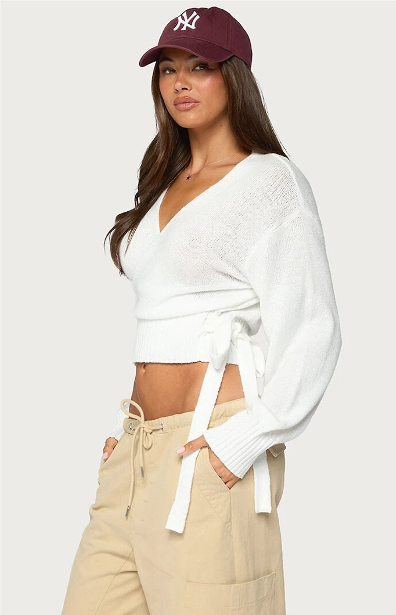 Edikted Stella Wrap Knit Cardigan