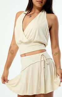 Beverly and Beck Asymmetrical Mini Skirt