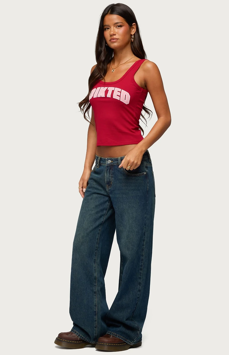 Edikted Girly Ribbed Tank Top