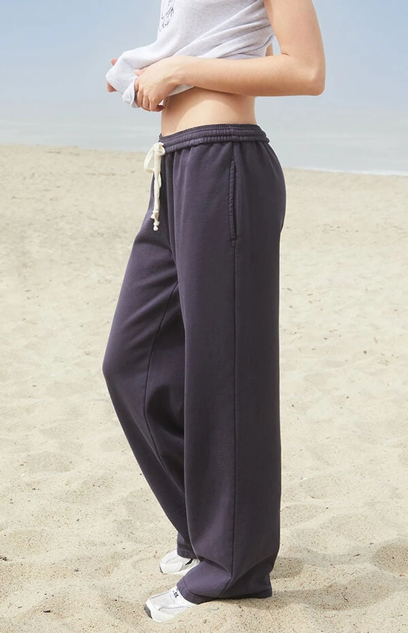 John Galt Navy Anastasia Tie Baggy Sweatpants