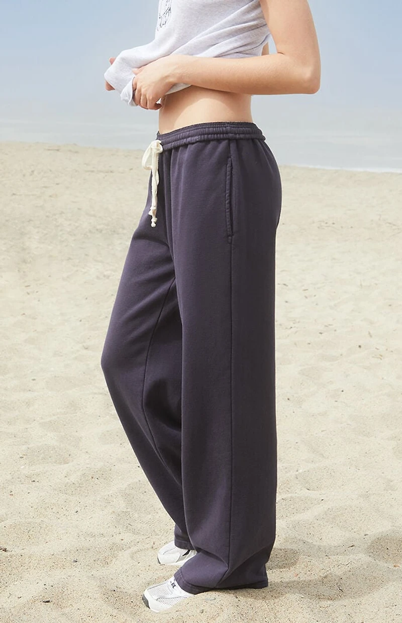 John Galt Navy Anastasia Tie Baggy Sweatpants