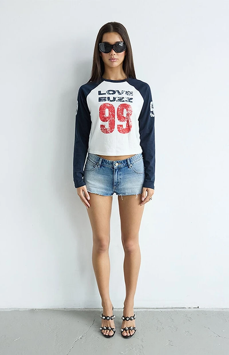ABRAND Tamara Recycled 99 Low Rise Cutoff Jeans Shorts