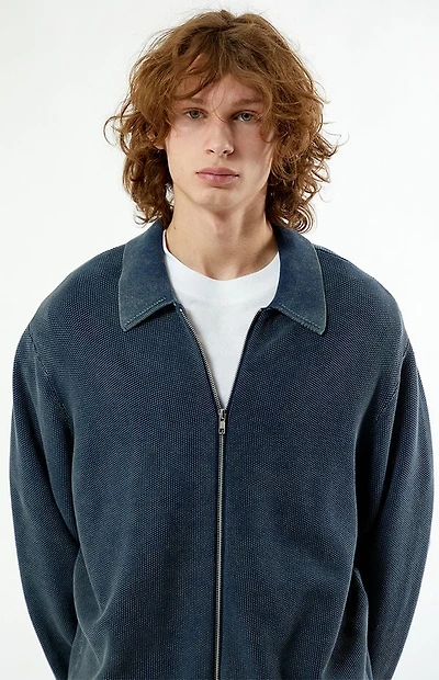 Pacsun Blue Zip Up Sweater