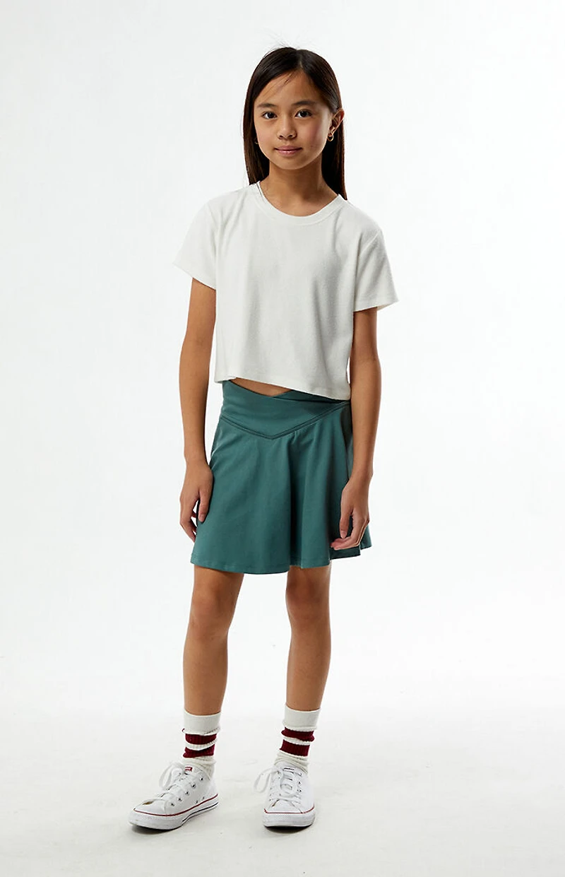 PAC 1980 Kids WHISPER Active Sage Crossover Mini Skort