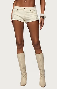 Edikted Jagger Low Rise Denim Shorts