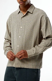 Pacsun Plaid Cropped Flannel Long Sleeve Shirt
