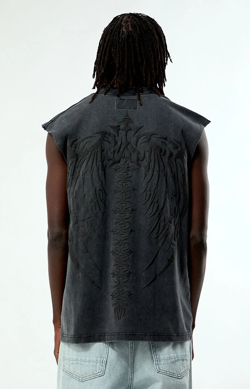 Pacsun Cyber Wings Cut Off Muscle T-Shirt