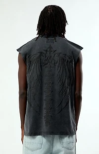 Pacsun Cyber Wings Cut Off Muscle T-Shirt