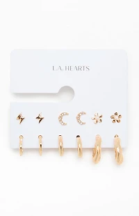 LA Hearts 6 Pack Juliana Earrings