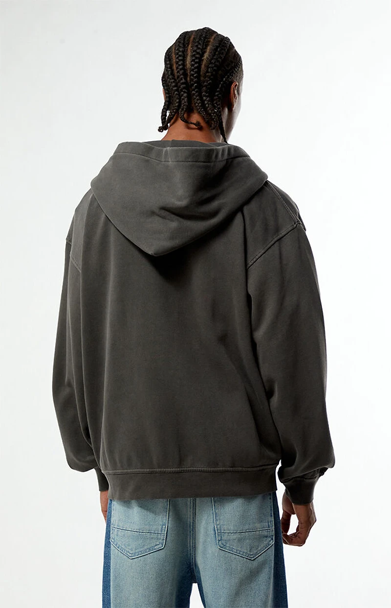 Pacsun Black Vintage Washed Full Zip Hoodie