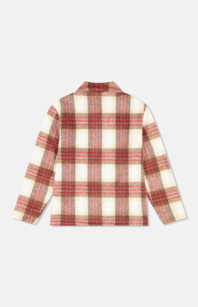 WeSC America Inc Red Full Zip Flannel Jacket
