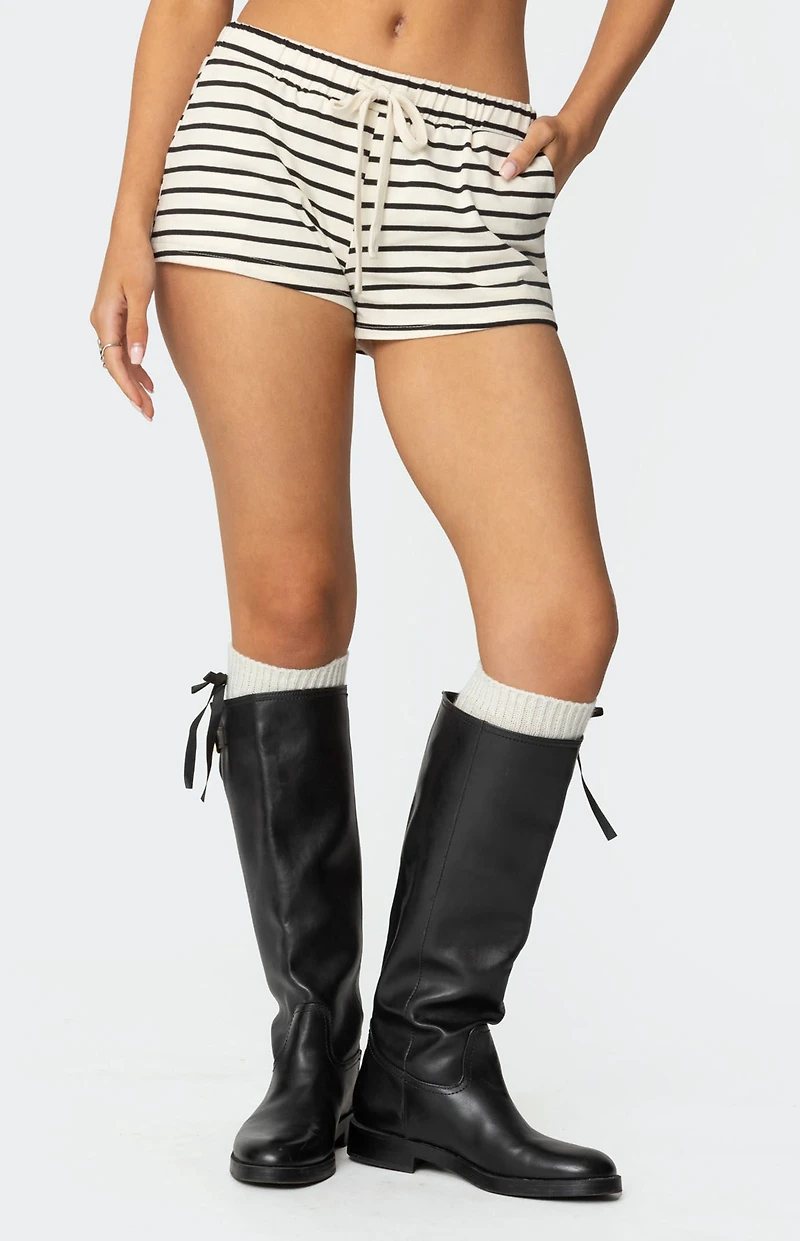 Edikted Jordyn Striped Drawstring Shorts