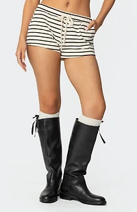 Edikted Jordyn Striped Drawstring Shorts