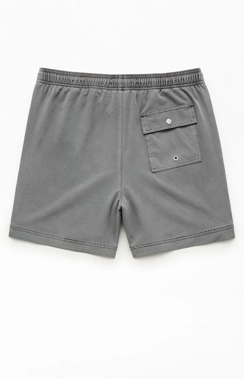 Pacsun Gray Sunny 5.5" Swim Trunks