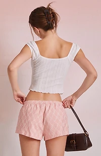 Beverly and Beck Embroidered Micro Shorts