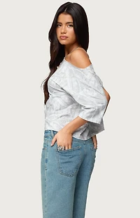 Edikted Davida Off Shoulder Camo Top