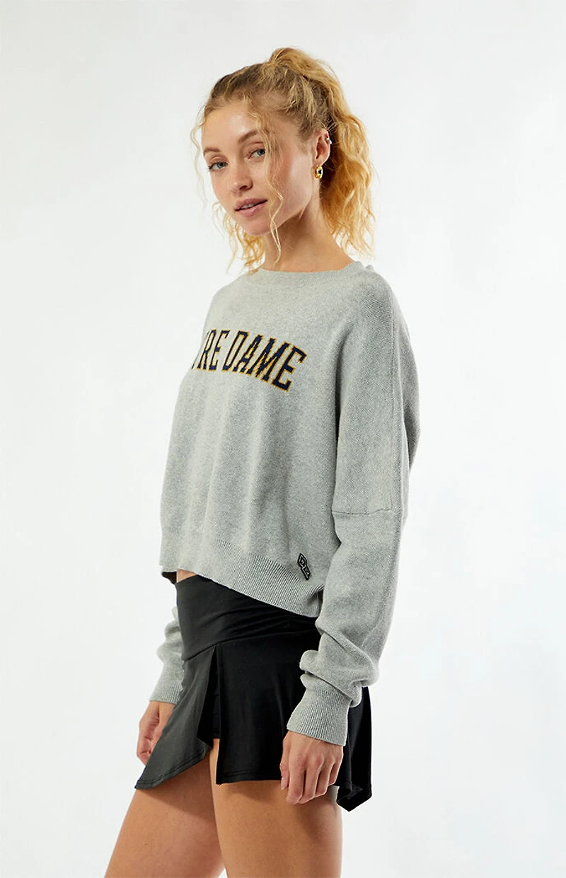 HYPE & VICE Notre Dame Ivy Knit Cropped Sweater