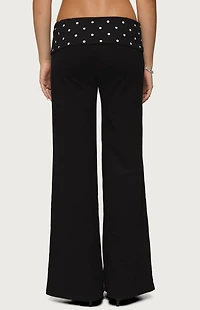 Edikted Reeva Polka Dot Fold Over Pants