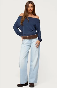 Edikted Nannie Off Shoulder Oversized Top