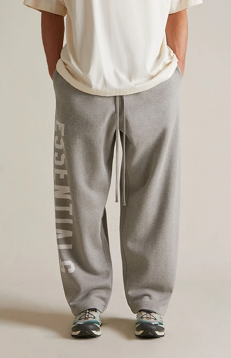 Fear of God ESSENTIALS Dark Heather Oatmeal Fleece Relaxed Sweatpants
