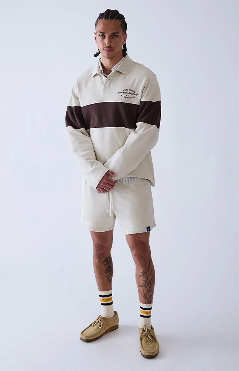 A.R.C. Gray Long Sleeve Rugby Polo Shirt