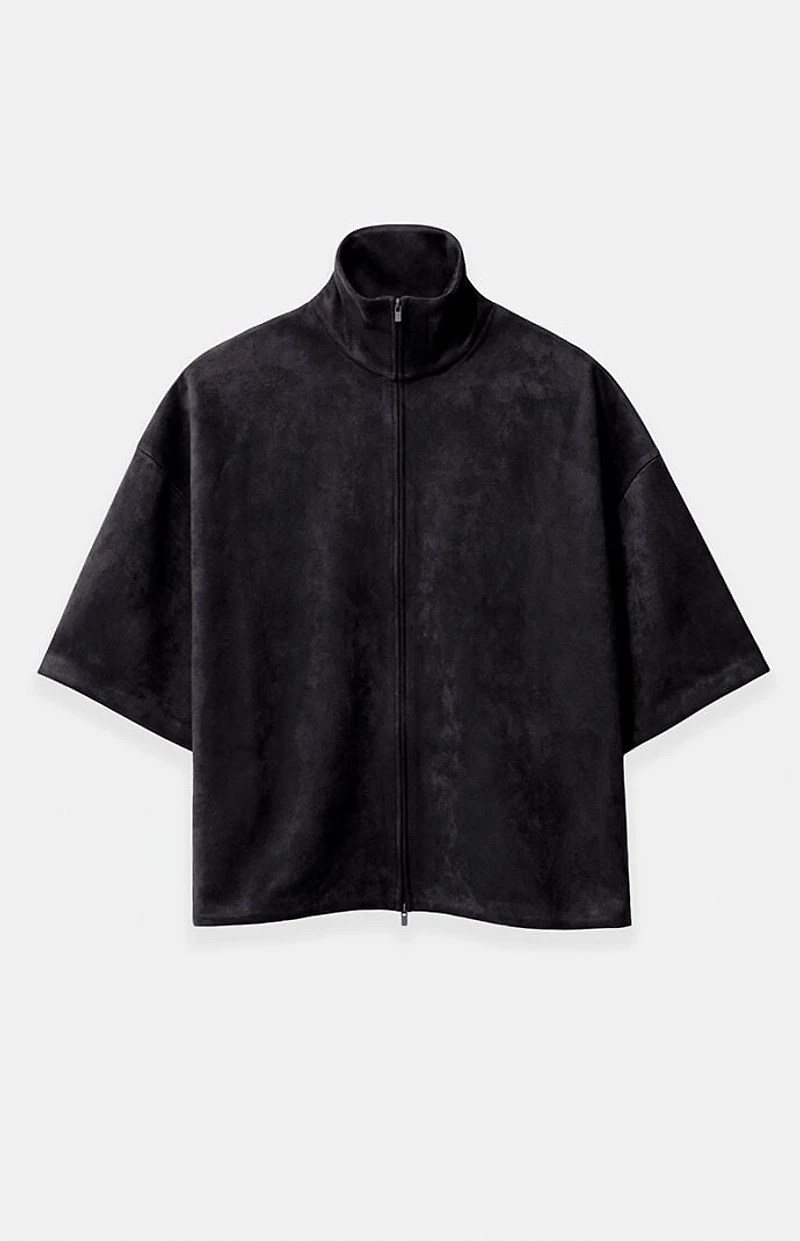 Fear of God ESSENTIALS Vintage Black High Neck 3/4 Sleeve Jacket