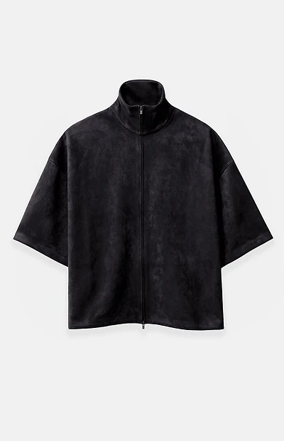 Fear of God ESSENTIALS Vintage Black High Neck 3/4 Sleeve Jacket