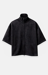 Fear of God ESSENTIALS Vintage Black High Neck 3/4 Sleeve Jacket