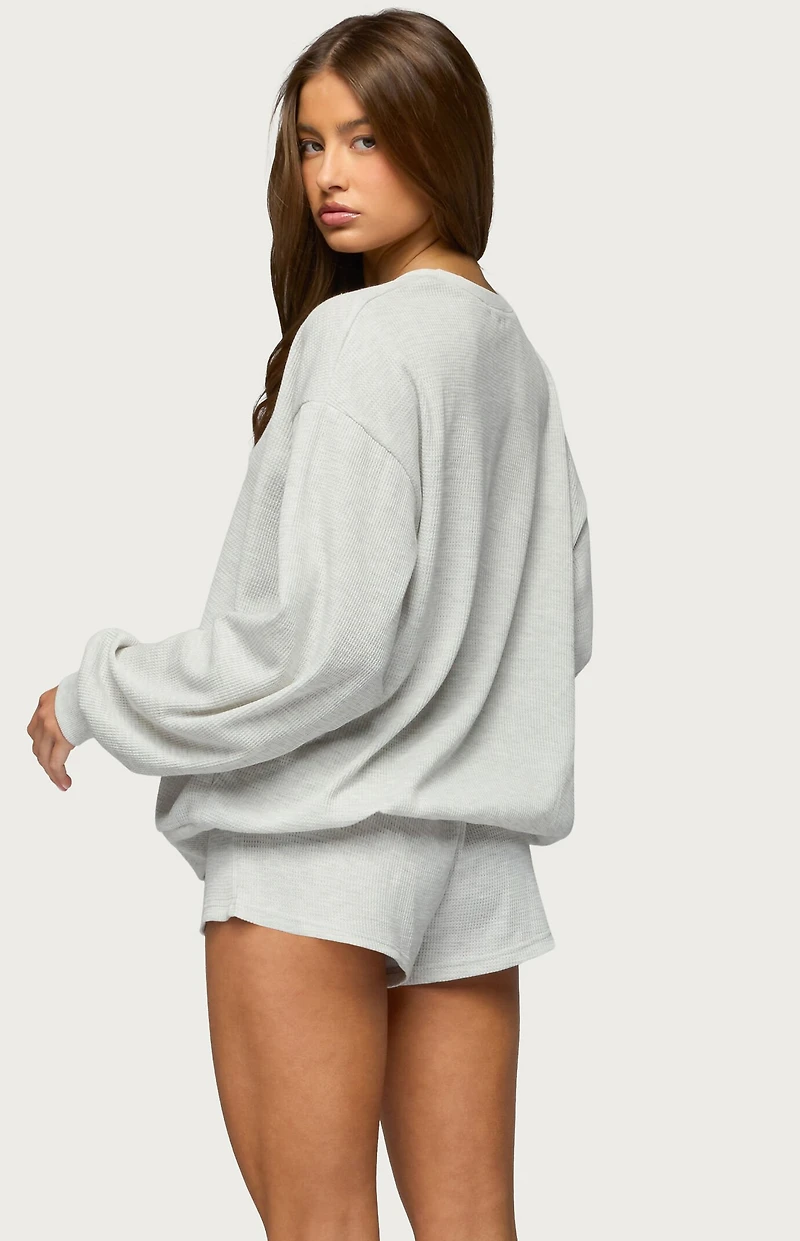 Edikted Baila Waffle Henley Top