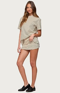 Edikted Brena Striped Oversized T-Shirt