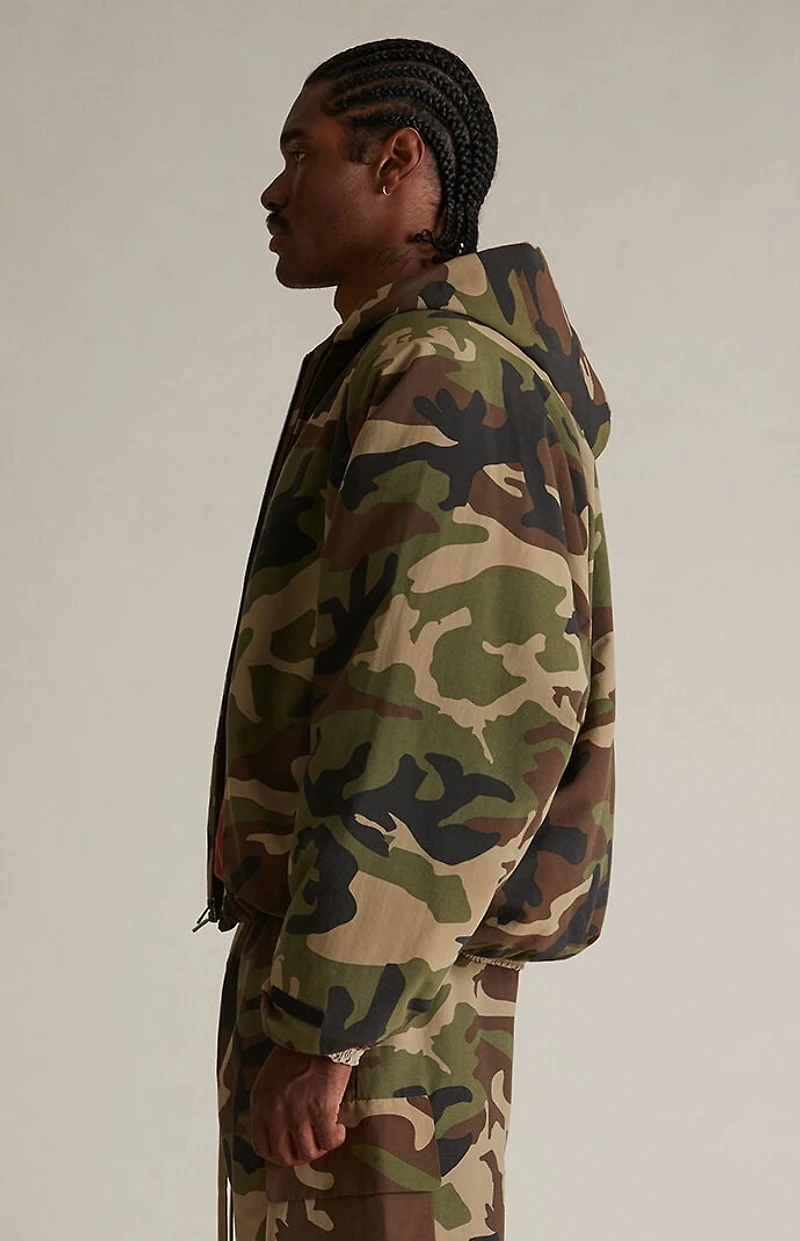 Fear of God ESSENTIALS Woodland Camo Military Hooded Jacket