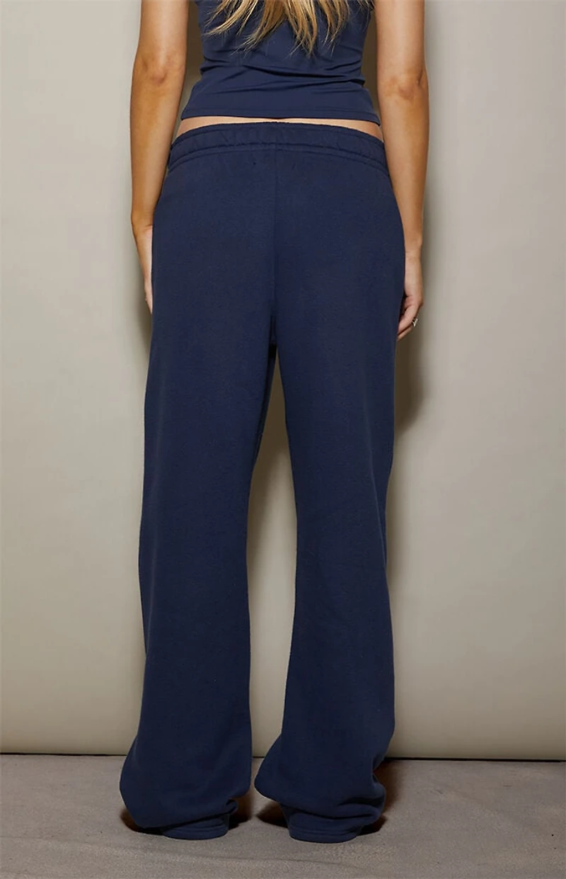 Pacsun Navy Ultra Soft Fleece Core Washed Baggy Sweatpants