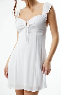 LA Hearts Keyhole Babydoll Mini Dress