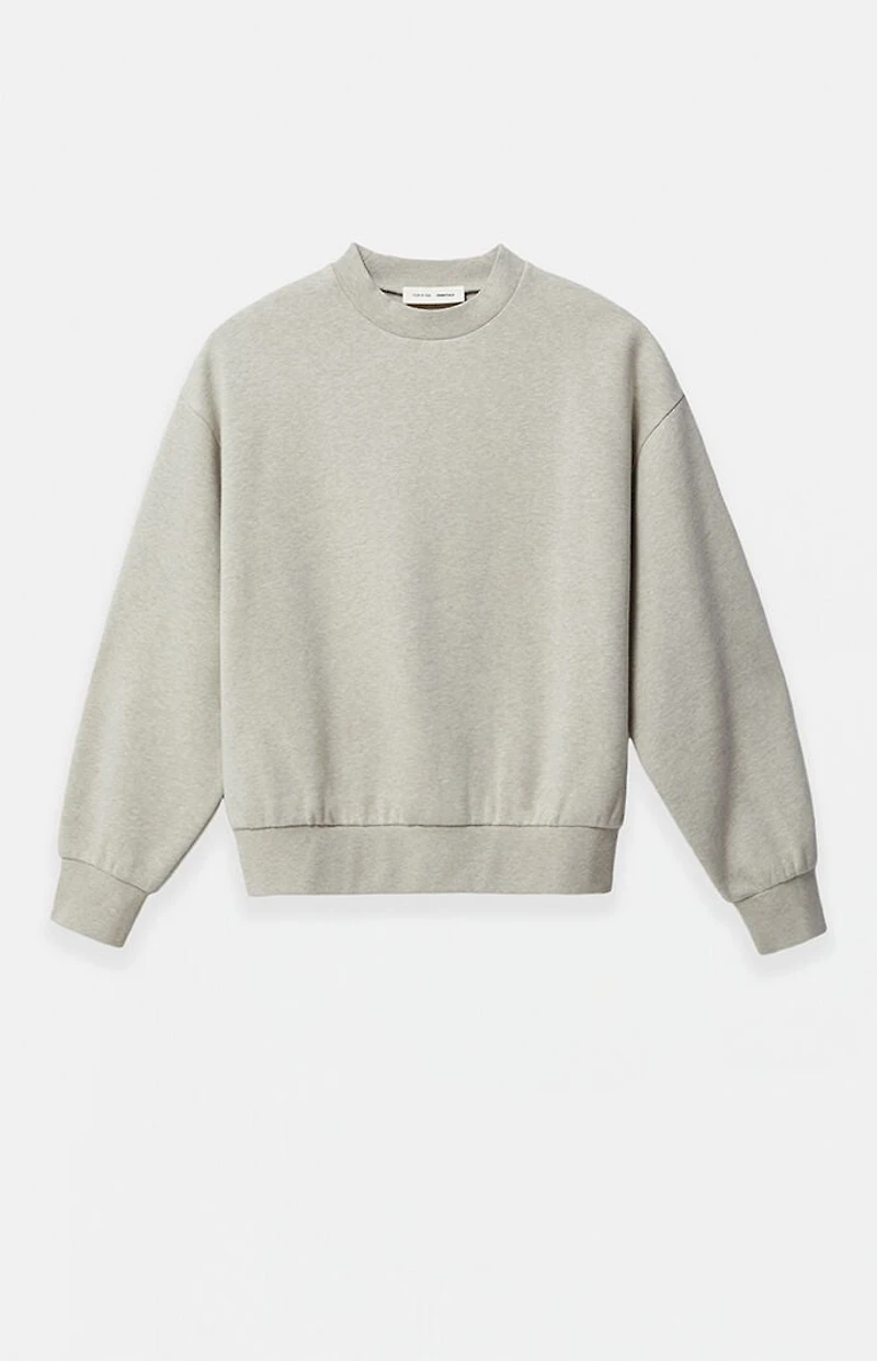 Fear of God ESSENTIALS Heather Stone Classic Fleece Crew Neck Sweatshirt