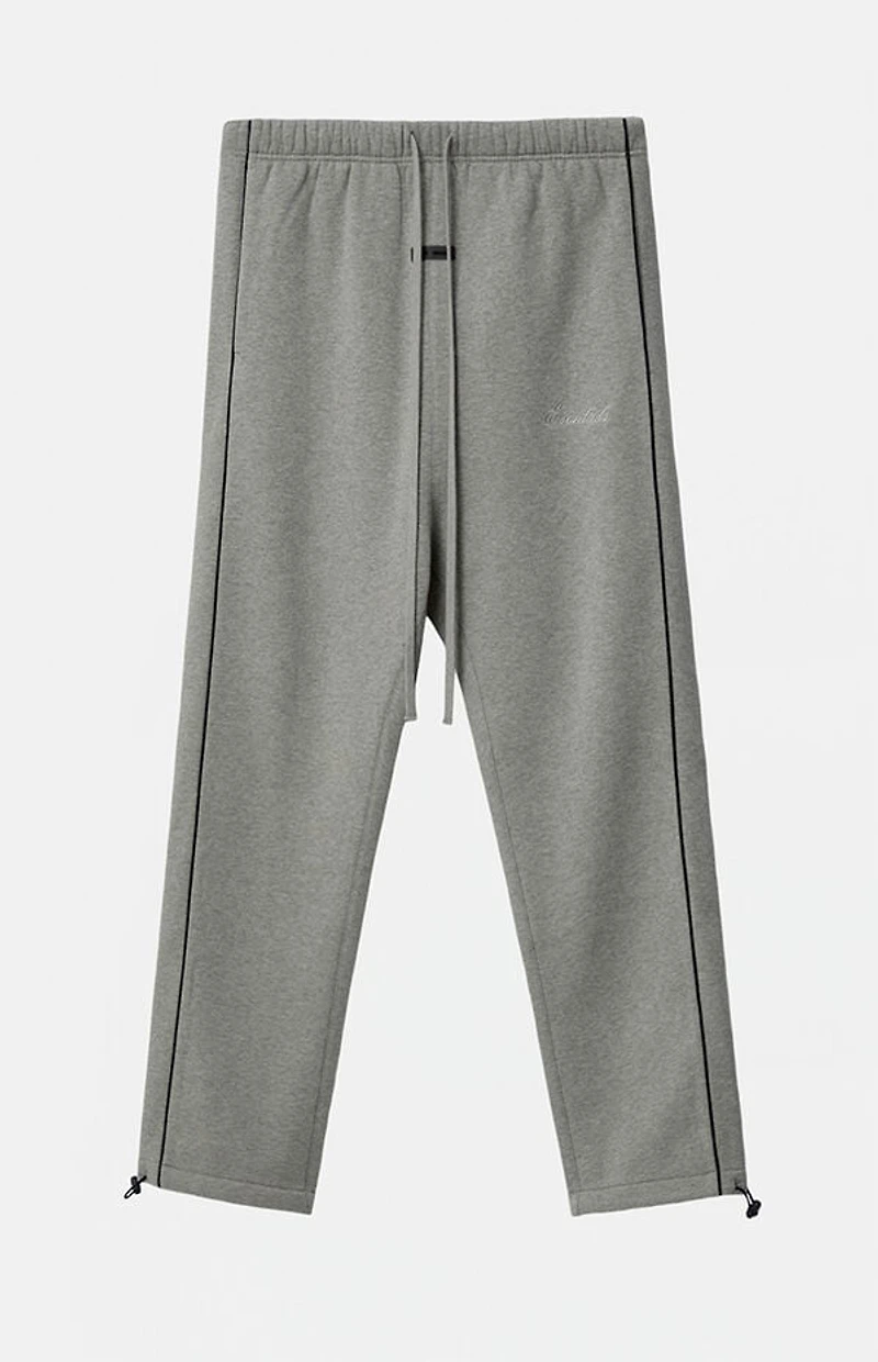 Fear of God ESSENTIALS Concrete Heather & Black Relaxed Fleece Sweatpants