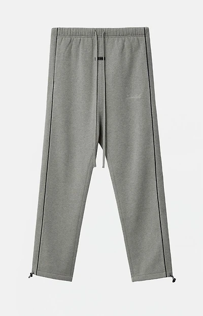 Fear of God ESSENTIALS Concrete Heather & Black Relaxed Fleece Sweatpants