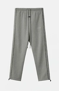 Fear of God ESSENTIALS Concrete Heather & Black Relaxed Fleece Sweatpants