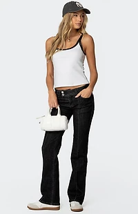 Edikted Jude Lacey Ribbed Tank Top