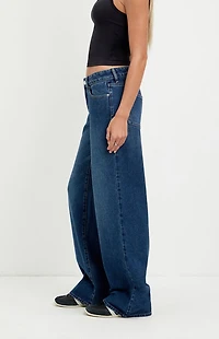 Pacsun Casey Low Rise Baggy Jeans Dark Indigo Wash