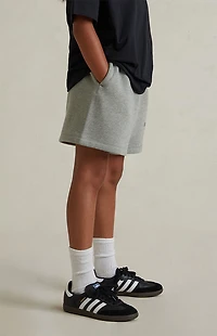 Fear of God ESSENTIALS Kids Concrete Heather Fleece Soccer Sweat Shorts