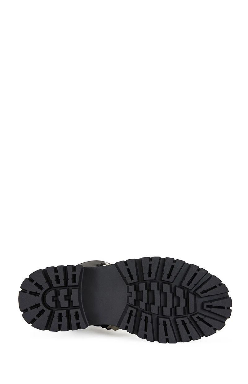 AZALEA WANG Women's Black Arjun Faux Leather Combat Boots