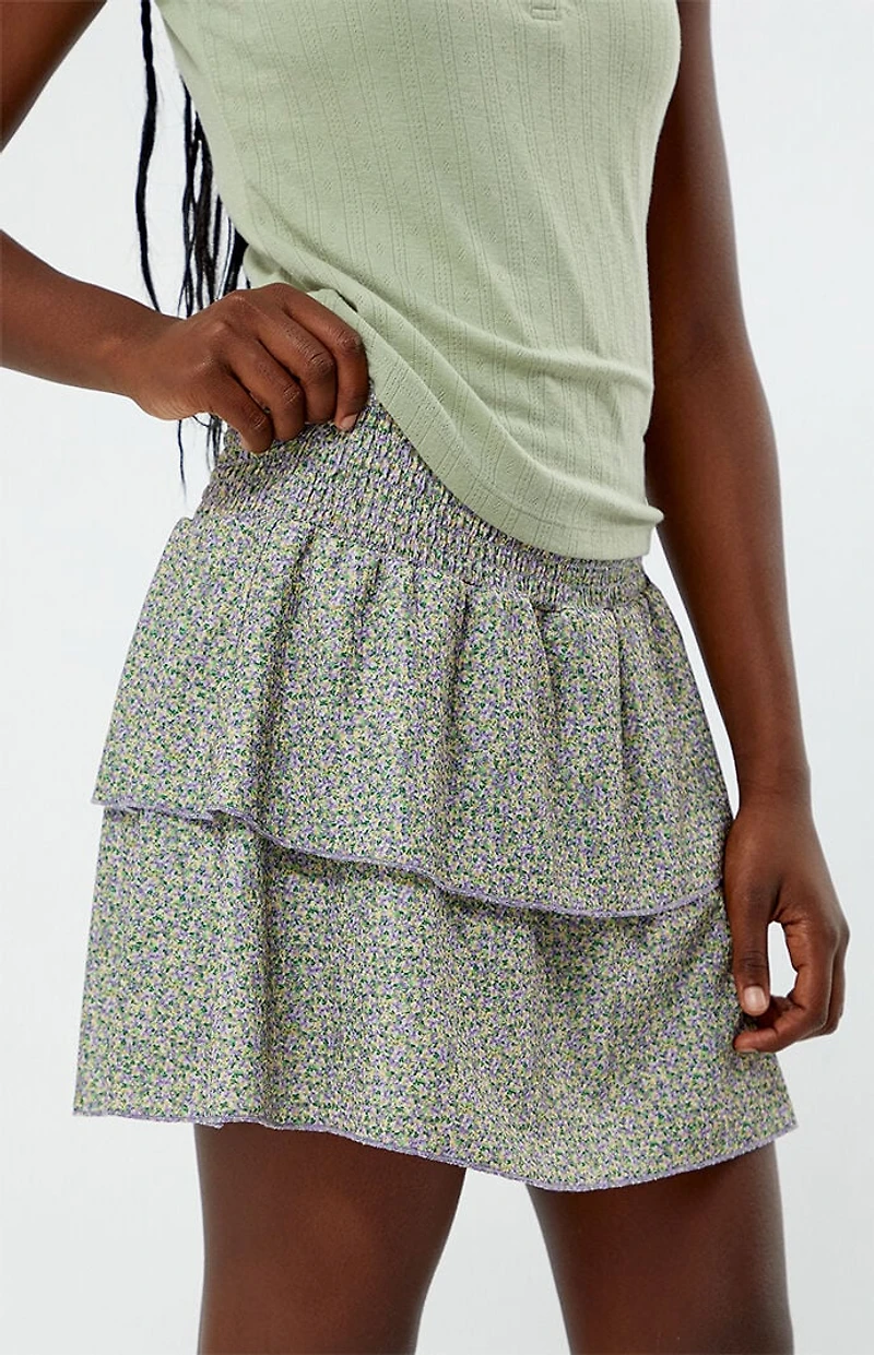 Pacsun Kids Tiered Scrunch Mini Skirt