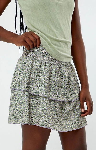 Pacsun Kids Tiered Scrunch Mini Skirt