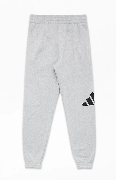 adidas Kids Heather Grey Essential Logo Jogger Sweatpants