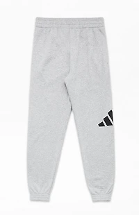adidas Kids Heather Grey Essential Logo Jogger Sweatpants