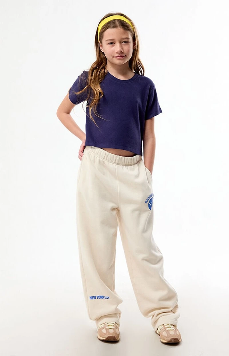 Pacsun Kids Navy Ribbed Skimmer T-Shirt